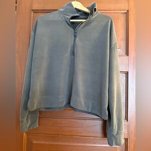 Athleta Size L Brown Quarter-Zip Pullover